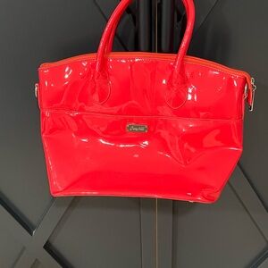 Grace Adele Glossy Red Tote Bag